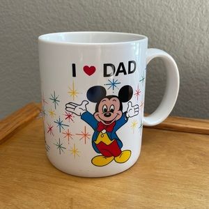 Disney “I Love Dad” collectible Mickey Mouse Land World Epcot 12 oz. Mug
